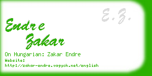endre zakar business card